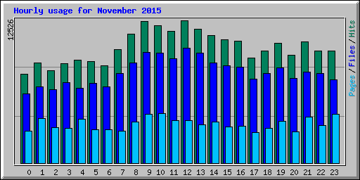 Hourly usage for November 2015